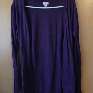 Purple long cardigan